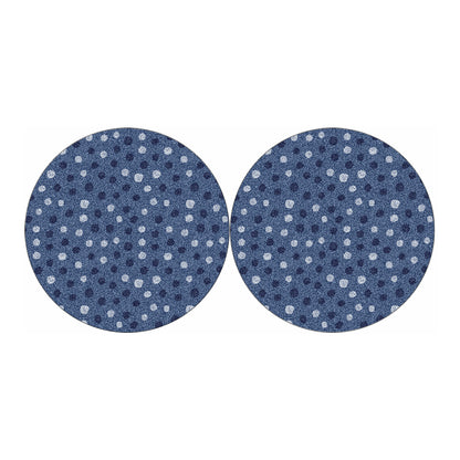 Cute Polka Dot Denim Jeans Pattern Print Car Coasters