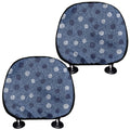 Cute Polka Dot Denim Jeans Pattern Print Car Headrest Covers