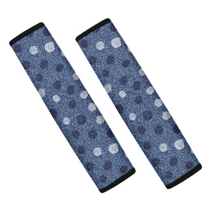 Cute Polka Dot Denim Jeans Pattern Print Car Seat Belt Covers