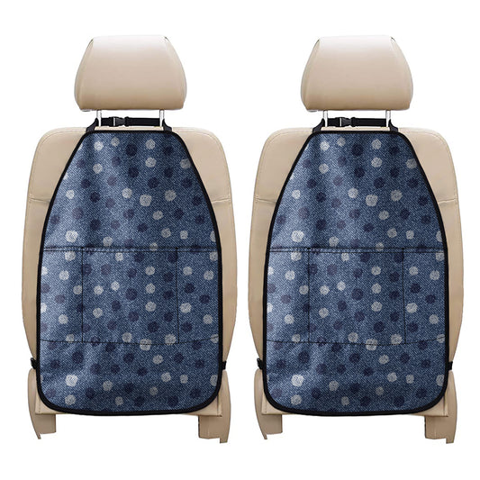 Cute Polka Dot Denim Jeans Pattern Print Car Seat Organizers