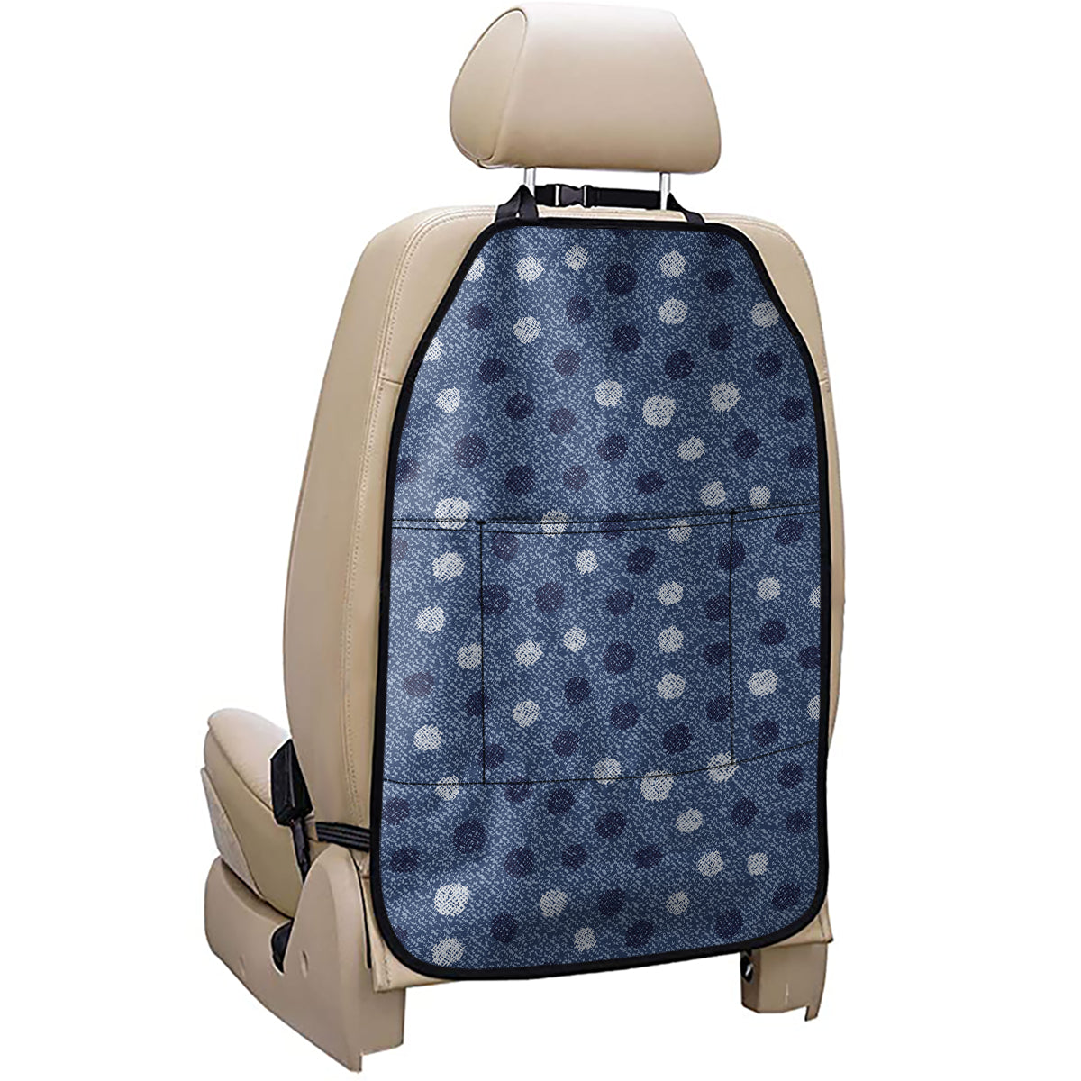 Cute Polka Dot Denim Jeans Pattern Print Car Seat Organizers