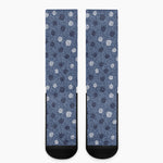 Cute Polka Dot Denim Jeans Pattern Print Crew Socks