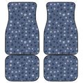 Cute Polka Dot Denim Jeans Pattern Print Front and Back Car Floor Mats