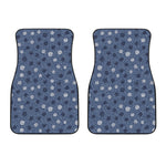 Cute Polka Dot Denim Jeans Pattern Print Front Car Floor Mats