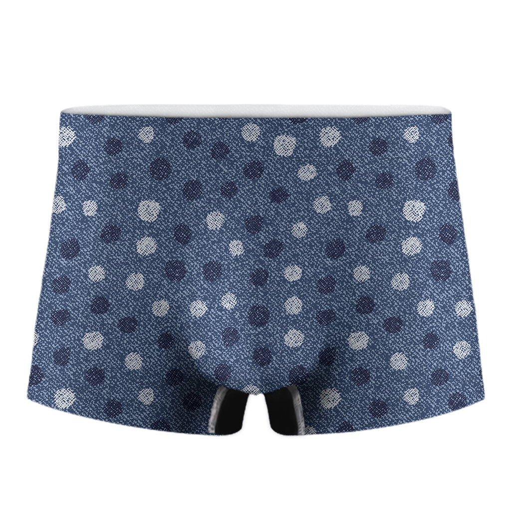 Cute Polka Dot Denim Jeans Pattern Print Men's Boxer Briefs