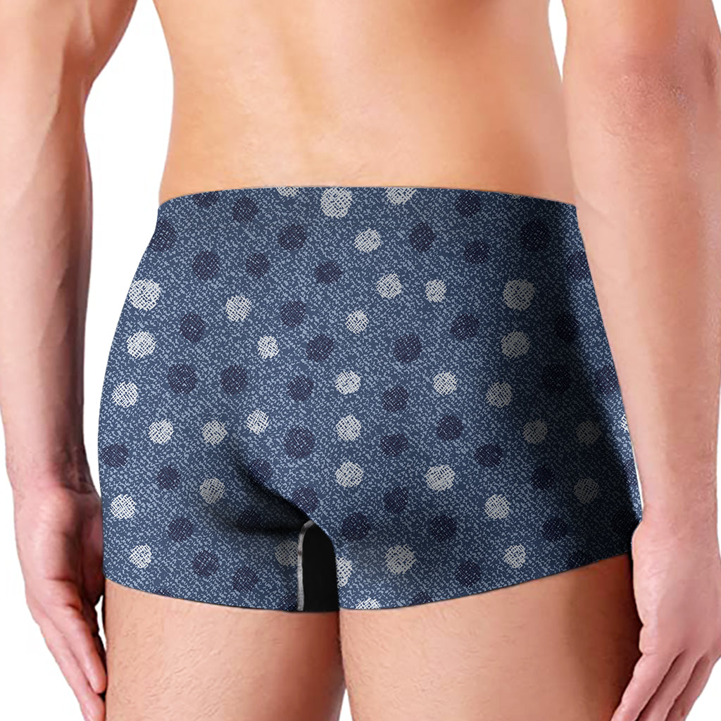 Cute Polka Dot Denim Jeans Pattern Print Men's Boxer Briefs