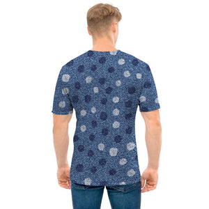 Cute Polka Dot Denim Jeans Pattern Print Men's T-Shirt