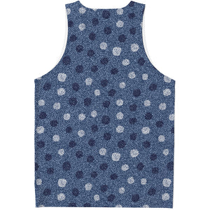 Cute Polka Dot Denim Jeans Pattern Print Men's Tank Top