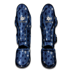 Cute Polka Dot Denim Jeans Pattern Print Muay Thai Shin Guard