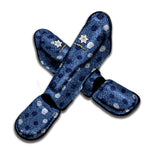 Cute Polka Dot Denim Jeans Pattern Print Muay Thai Shin Guard