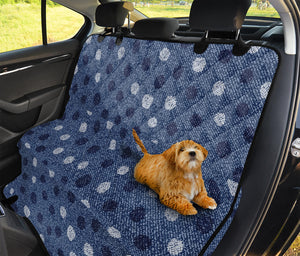 Cute Polka Dot Denim Jeans Pattern Print Pet Car Back Seat Cover