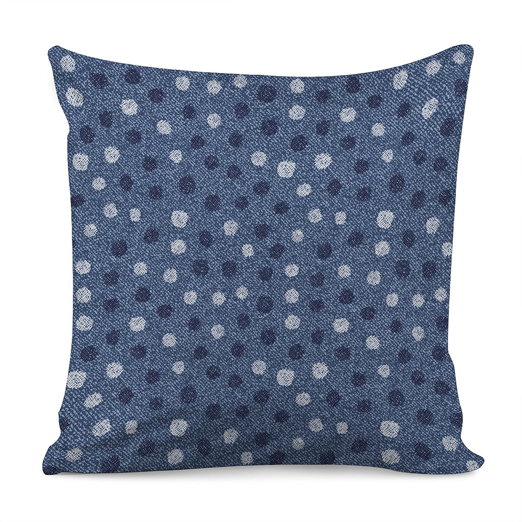 Cute Polka Dot Denim Jeans Pattern Print Pillow Cover