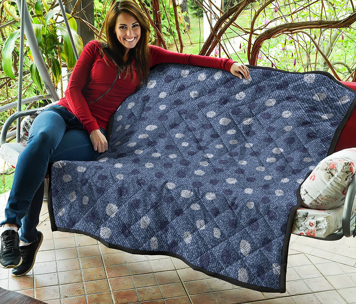 Cute Polka Dot Denim Jeans Pattern Print Quilt