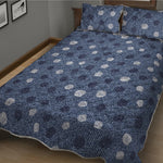 Cute Polka Dot Denim Jeans Pattern Print Quilt Bed Set
