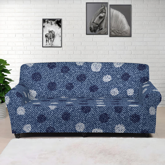 Cute Polka Dot Denim Jeans Pattern Print Sofa Cover
