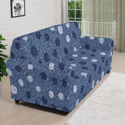Cute Polka Dot Denim Jeans Pattern Print Sofa Cover