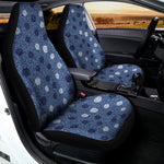 Cute Polka Dot Denim Jeans Pattern Print Universal Fit Car Seat Covers