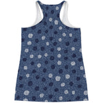 Cute Polka Dot Denim Jeans Pattern Print Women's Racerback Tank Top