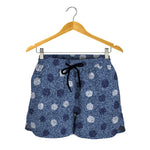 Cute Polka Dot Denim Jeans Pattern Print Women's Shorts