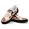 Cute Pomeranian Pattern Print Black Slip On Sneakers