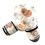 Cute Pomeranian Pattern Print Boxing Gloves