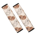 Cute Pomeranian Pattern Print Car Seat Belt Covers