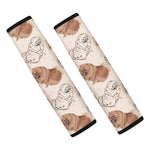Cute Pomeranian Pattern Print Car Seat Belt Covers