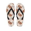 Cute Pomeranian Pattern Print Flip Flops