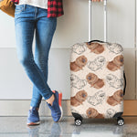 Cute Pomeranian Pattern Print Luggage Cover