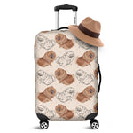 Cute Pomeranian Pattern Print Luggage Cover