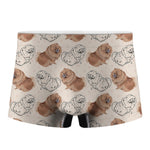 Cute Pomeranian Pattern Print Men's Boxer Briefs