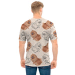 Cute Pomeranian Pattern Print Men's T-Shirt