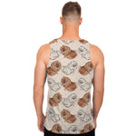 Cute Pomeranian Pattern Print Men's Tank Top