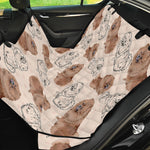 Cute Pomeranian Pattern Print Pet Car Back Seat Cover