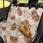 Cute Pomeranian Pattern Print Pet Car Back Seat Cover
