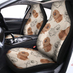 Cute Pomeranian Pattern Print Universal Fit Car Seat Covers