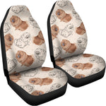 Cute Pomeranian Pattern Print Universal Fit Car Seat Covers