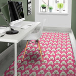 Cute Poodle Pattern Print Area Rug