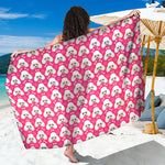 Cute Poodle Pattern Print Beach Sarong Wrap