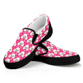 Cute Poodle Pattern Print Black Slip On Sneakers