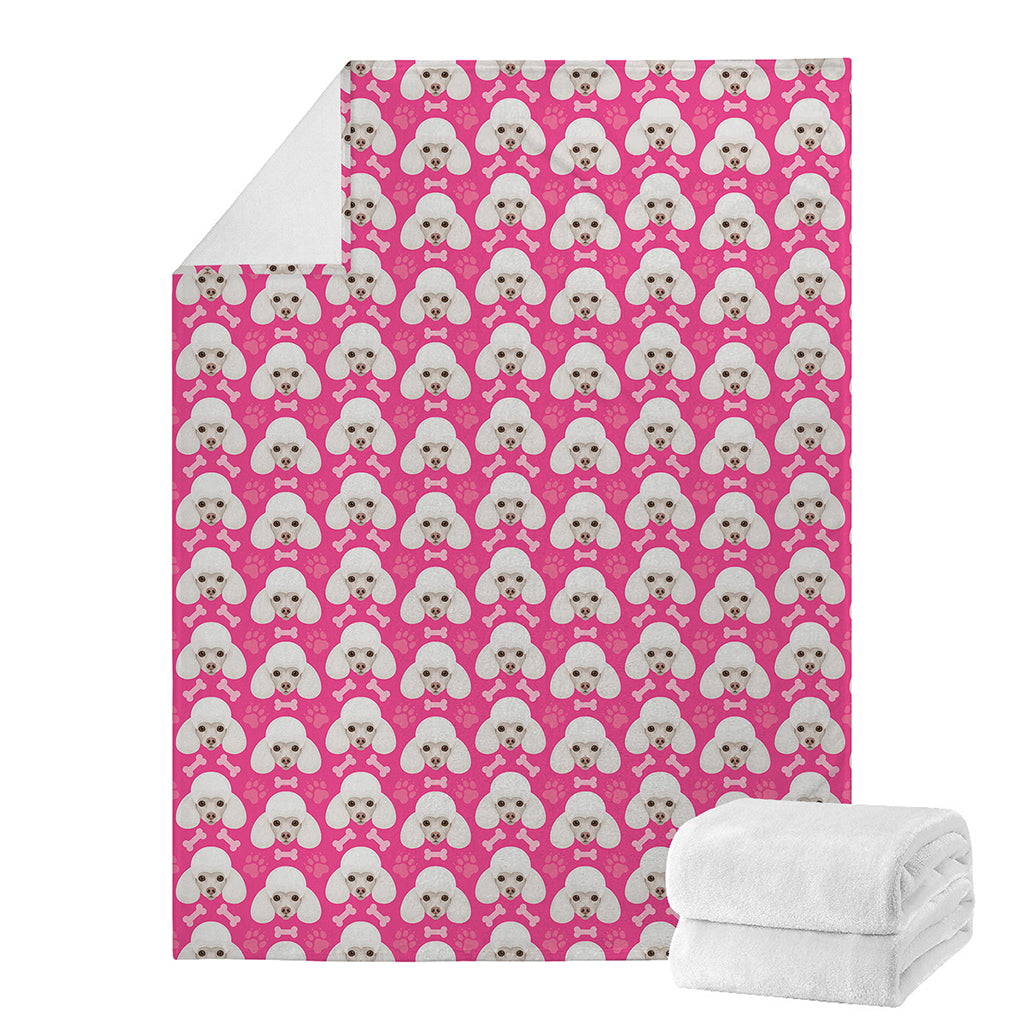 Cute Poodle Pattern Print Blanket
