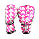 Cute Poodle Pattern Print Boxing Gloves