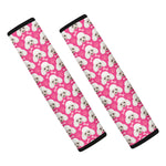 Cute Poodle Pattern Print Car Seat Belt Covers