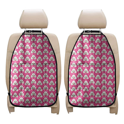 Cute Poodle Pattern Print Car Seat Organizers