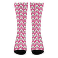 Cute Poodle Pattern Print Crew Socks