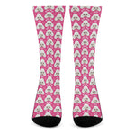 Cute Poodle Pattern Print Crew Socks