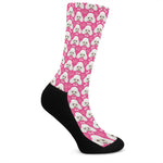 Cute Poodle Pattern Print Crew Socks