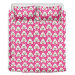 Cute Poodle Pattern Print Duvet Cover Bedding Set