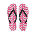 Cute Poodle Pattern Print Flip Flops