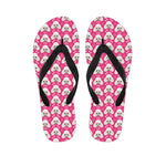 Cute Poodle Pattern Print Flip Flops
